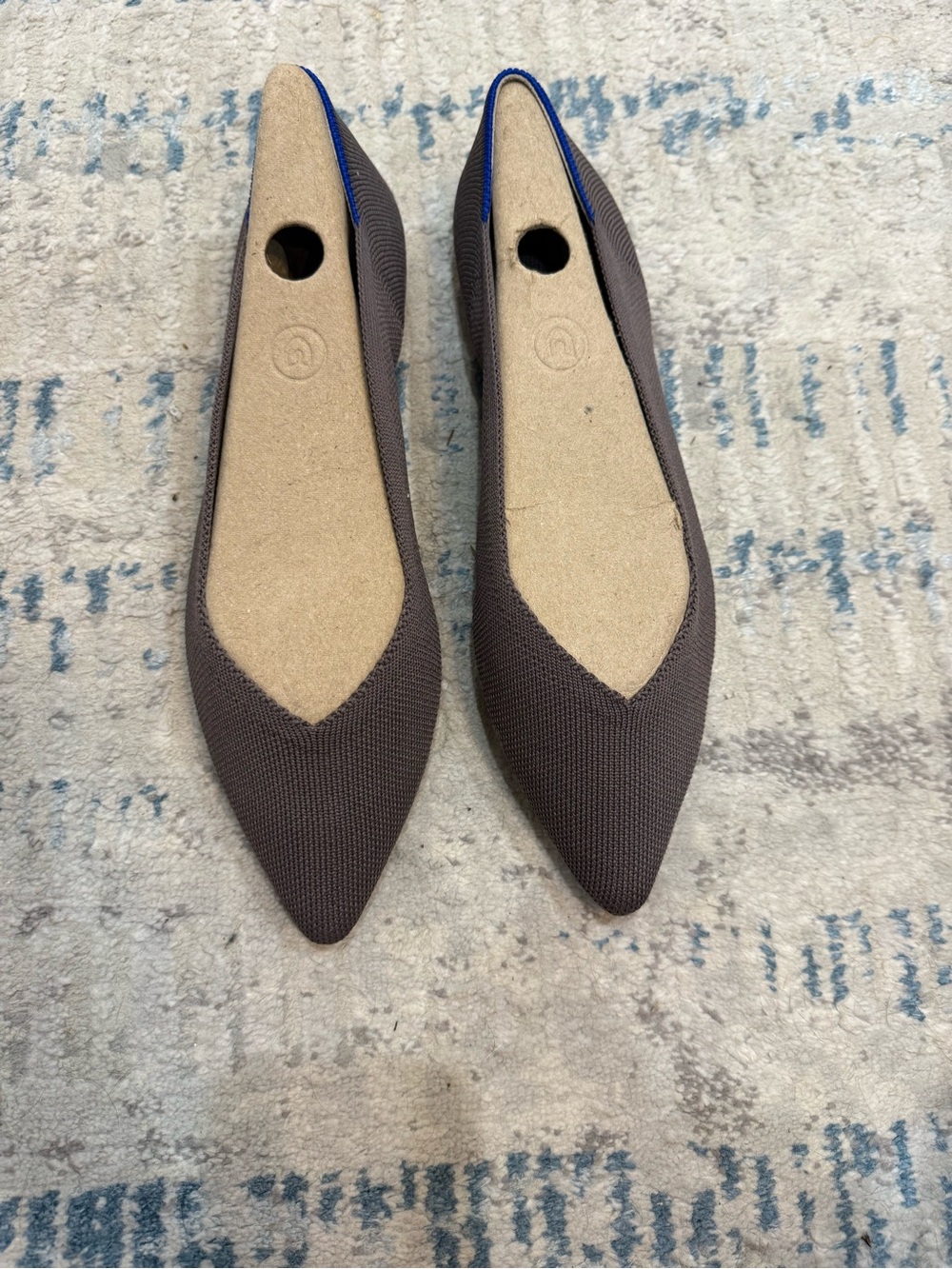 Rothy's Pointed Knit Flats in Dark Brown
